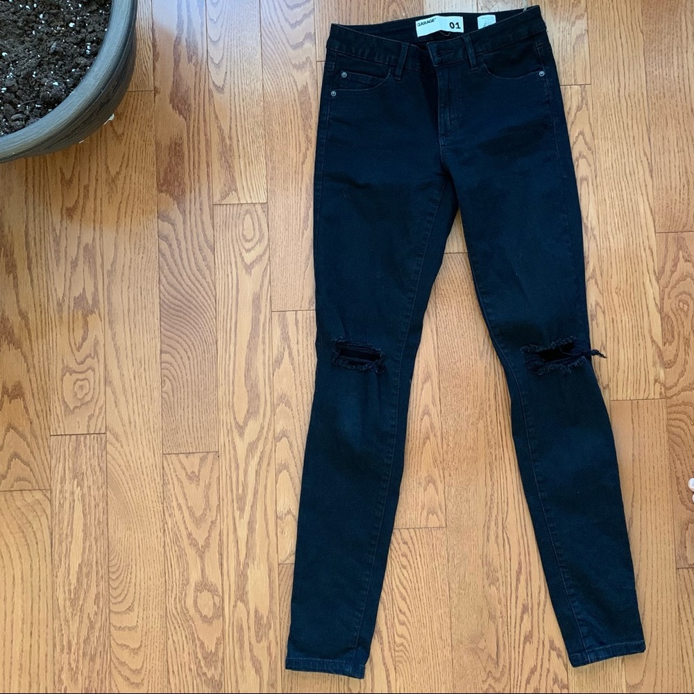 Garage black high rise jeggings